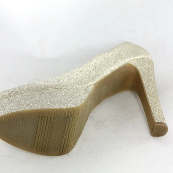 MOSSIMO Supply Co Gold Glitter Platform Pumps Sz 9.5 US Women - Picture 8 of 8